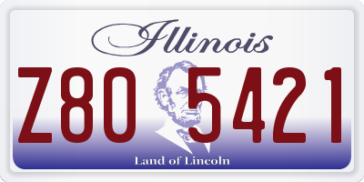 IL license plate Z805421