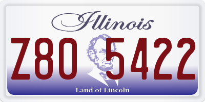 IL license plate Z805422