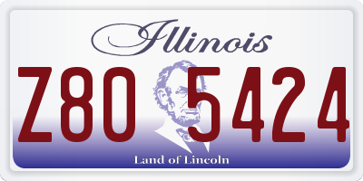 IL license plate Z805424