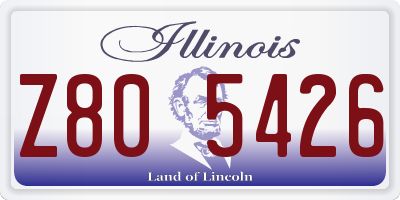 IL license plate Z805426