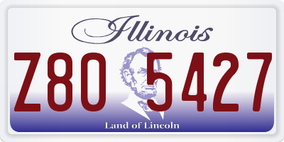IL license plate Z805427