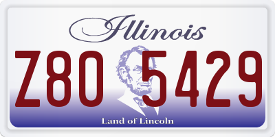 IL license plate Z805429