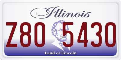 IL license plate Z805430
