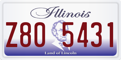 IL license plate Z805431