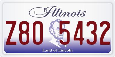 IL license plate Z805432