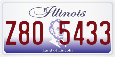 IL license plate Z805433
