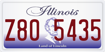 IL license plate Z805435