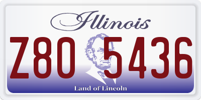 IL license plate Z805436