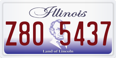 IL license plate Z805437