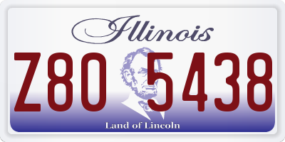IL license plate Z805438