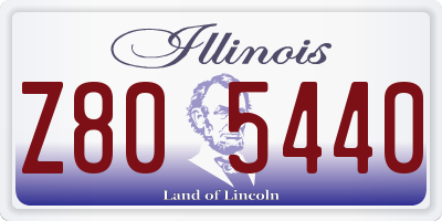IL license plate Z805440