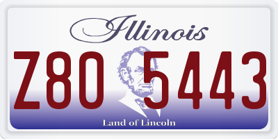 IL license plate Z805443