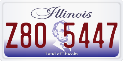 IL license plate Z805447
