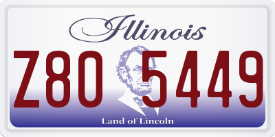 IL license plate Z805449