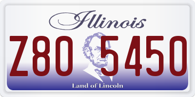 IL license plate Z805450