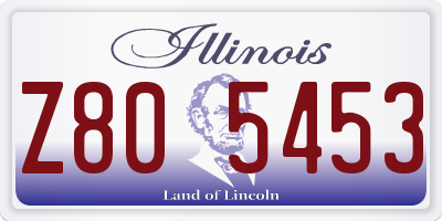 IL license plate Z805453