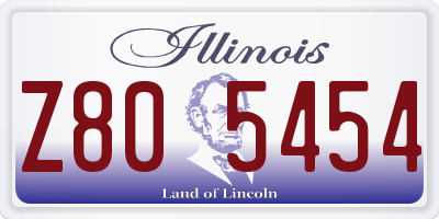 IL license plate Z805454