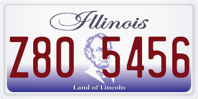 IL license plate Z805456
