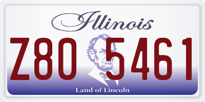 IL license plate Z805461