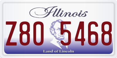 IL license plate Z805468