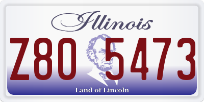 IL license plate Z805473