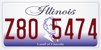 IL license plate Z805474
