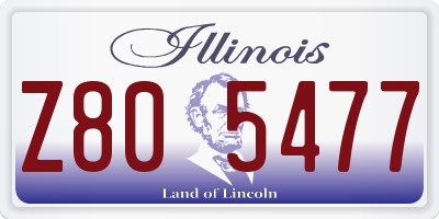 IL license plate Z805477
