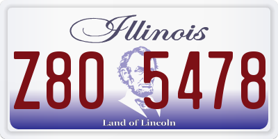 IL license plate Z805478