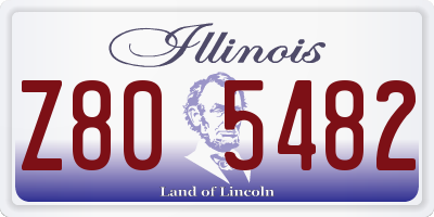 IL license plate Z805482