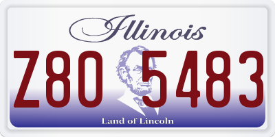 IL license plate Z805483