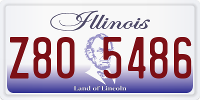 IL license plate Z805486