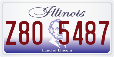 IL license plate Z805487