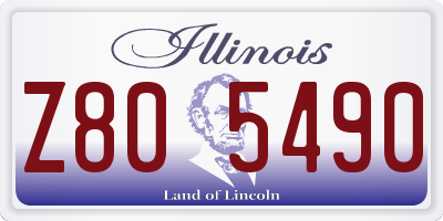 IL license plate Z805490