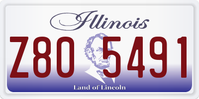 IL license plate Z805491