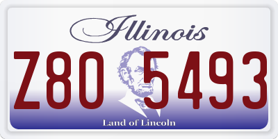 IL license plate Z805493