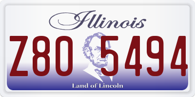 IL license plate Z805494