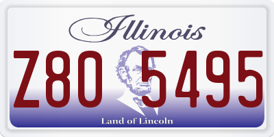 IL license plate Z805495