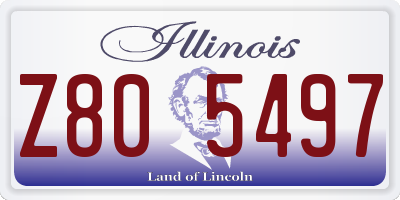 IL license plate Z805497