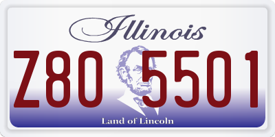 IL license plate Z805501