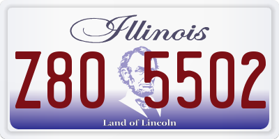 IL license plate Z805502