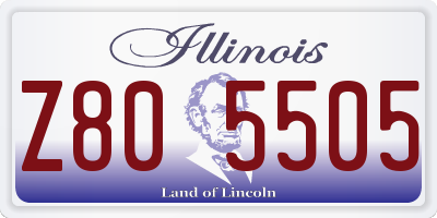 IL license plate Z805505
