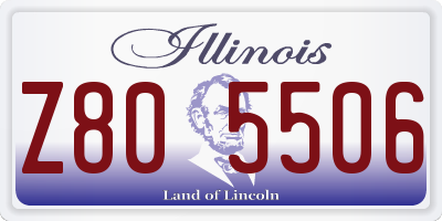 IL license plate Z805506