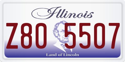 IL license plate Z805507