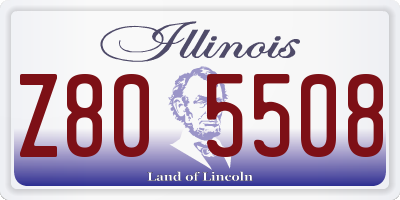 IL license plate Z805508