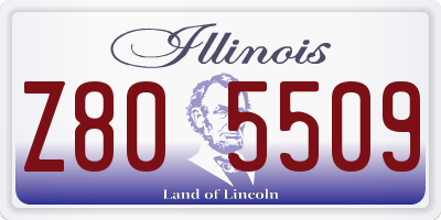 IL license plate Z805509