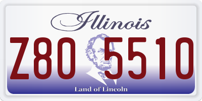 IL license plate Z805510