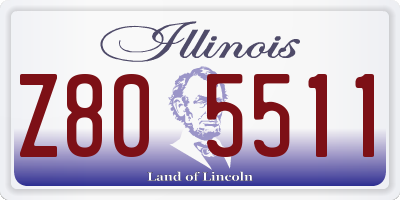 IL license plate Z805511