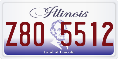IL license plate Z805512