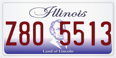 IL license plate Z805513