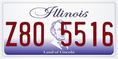 IL license plate Z805516